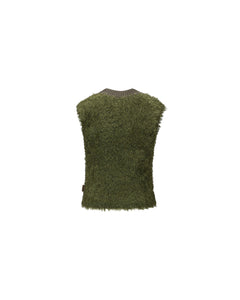 Andersson Bell UNISEX SHAGGY VEST atb1023u(KHAKI)