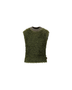 Andersson Bell UNISEX SHAGGY VEST atb1023u(KHAKI)