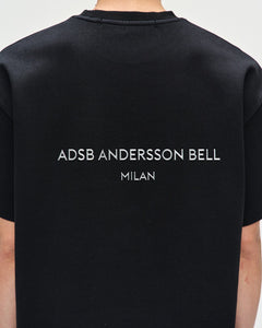 Andersson Bell UNISEX STOOL PATCH LOGO T-SHIRTS atb1230u(BLACK)