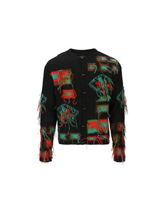Andersson Bell VILLAGE INTARSIA CARDIGAN atb1006m(BLACK)