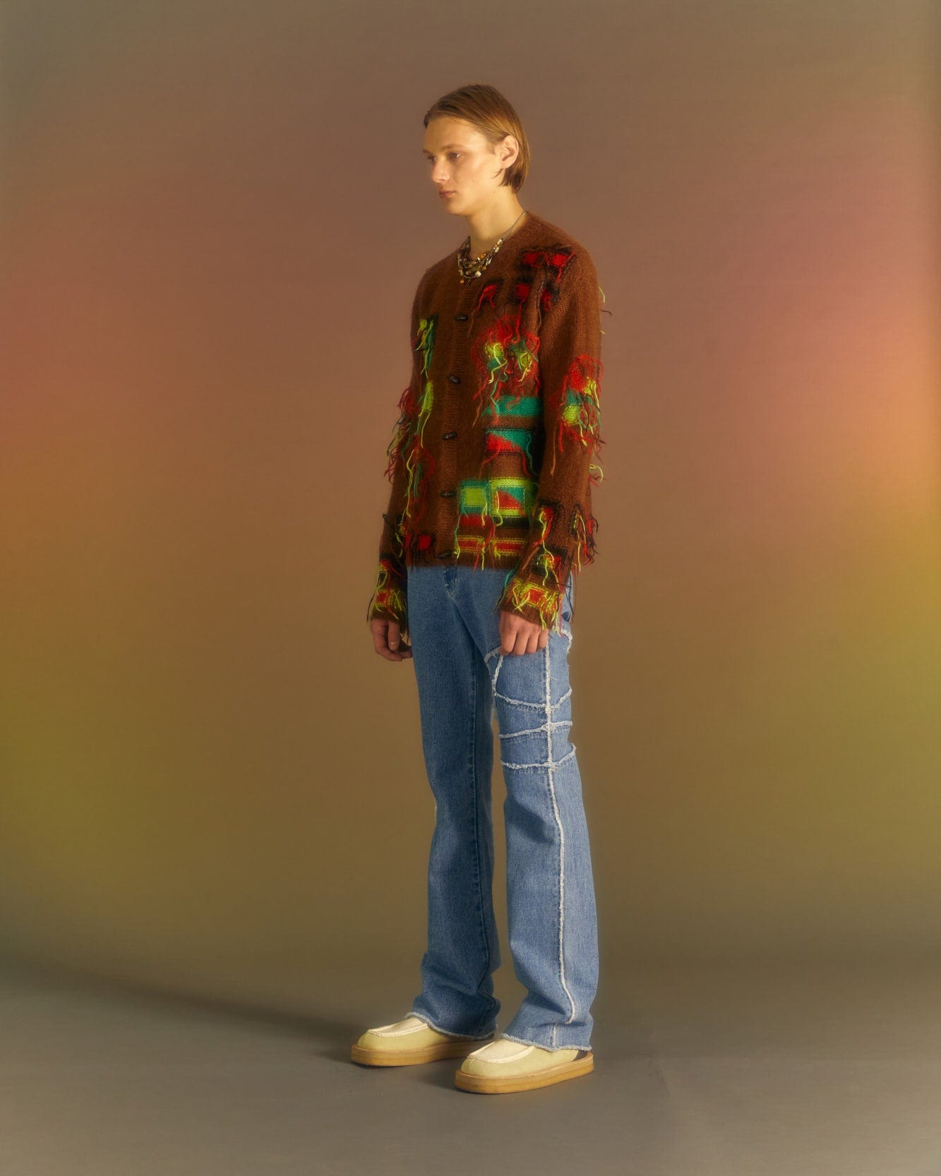 Andersson Bell VILLAGE INTARSIA CARDIGAN atb1006m(BROWN)