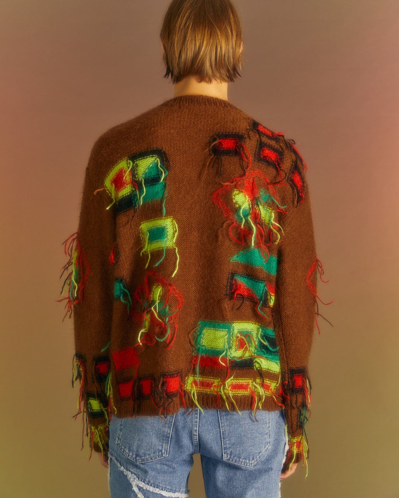 Andersson Bell VILLAGE INTARSIA CARDIGAN atb1006m(BROWN)