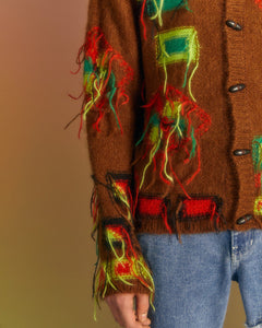 Andersson Bell VILLAGE INTARSIA CARDIGAN atb1006m(BROWN)