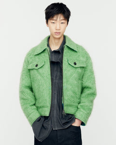 Andersson Bell WADO SHAGGY WOOL JACKET awa577m(GREEN)