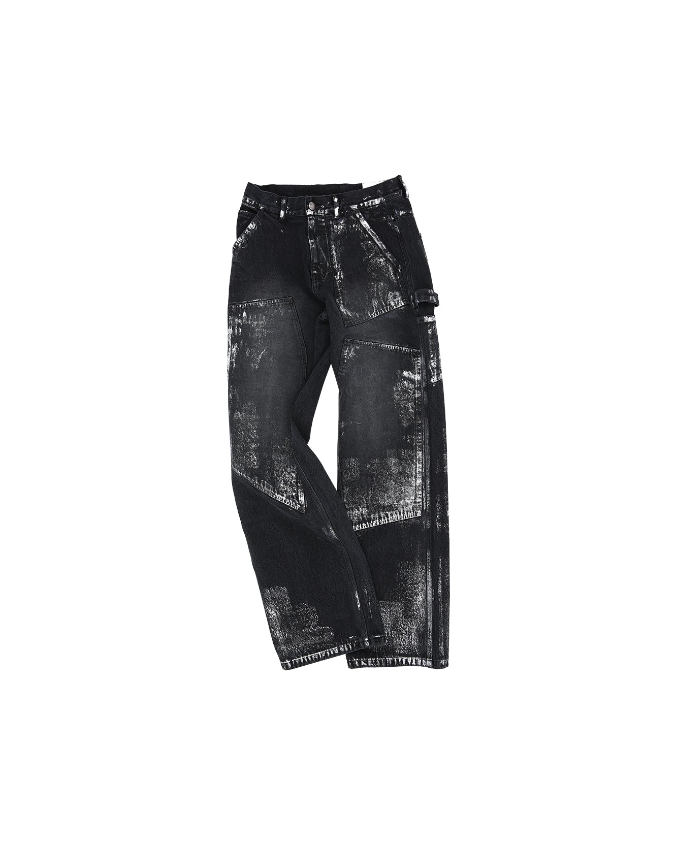 WAX COATED CARPENTER WIDE-LEG JEANS apa685m(BLACK) – Andersson Bell