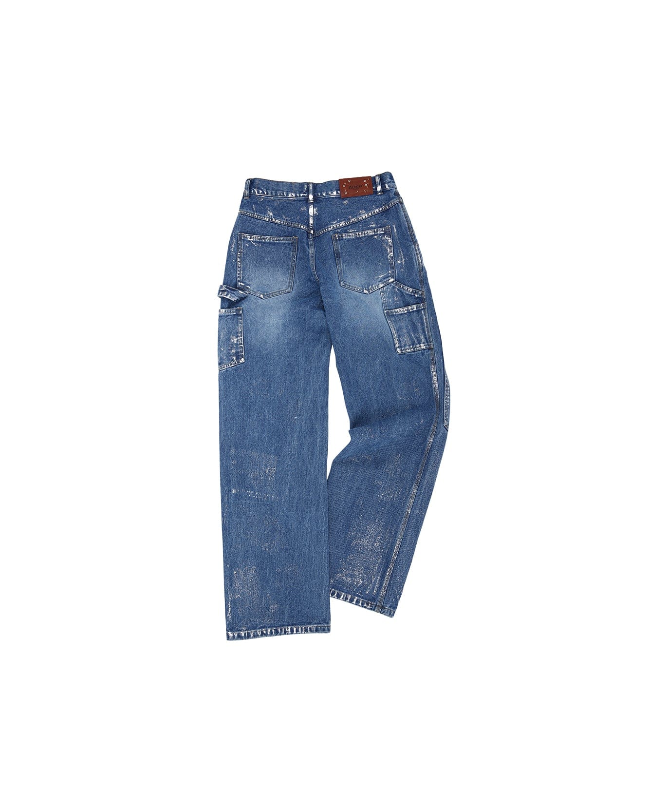 Andersson Bell WAX COATED CARPENTER WIDE-LEG JEANS apa685m(BLUE)