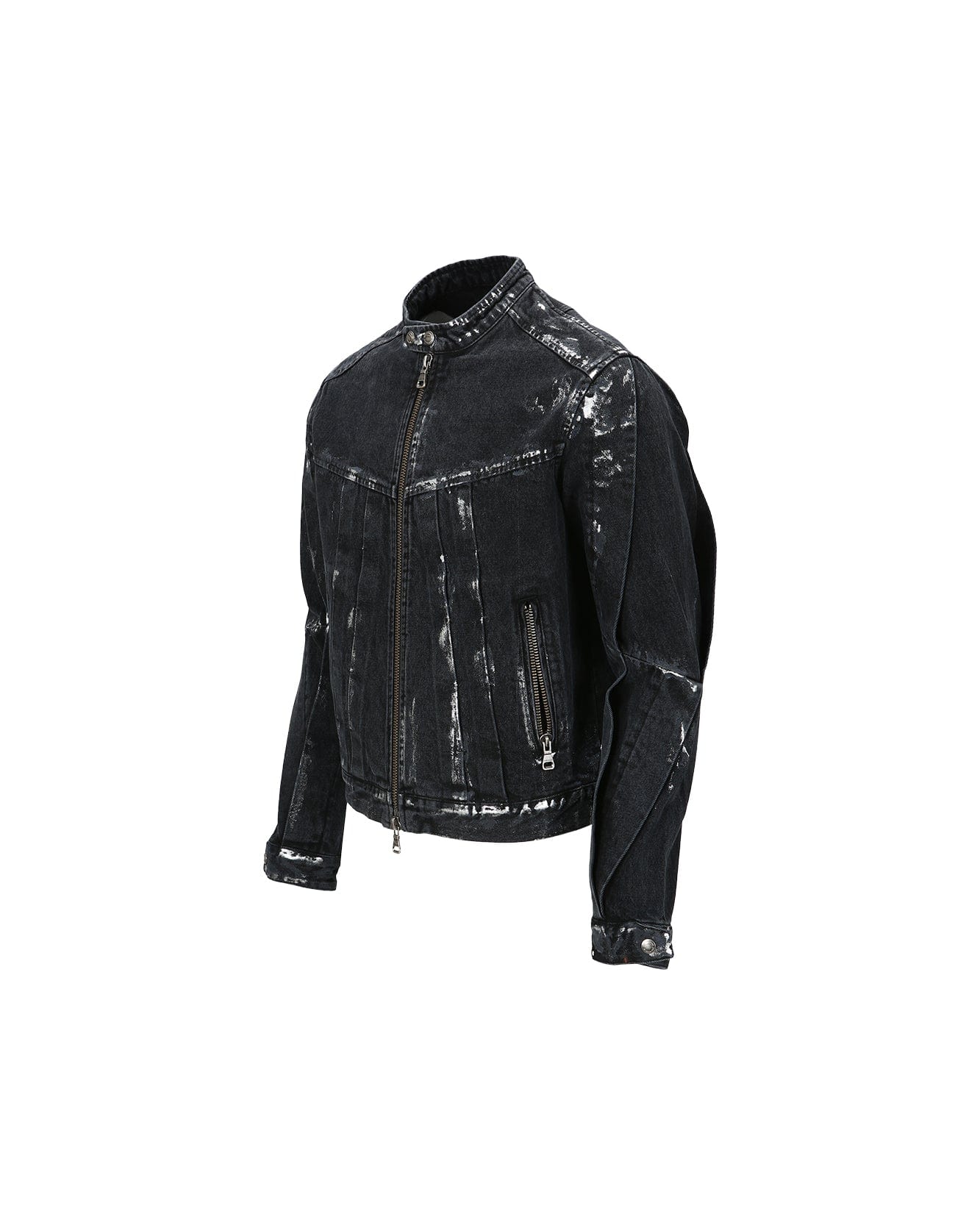 Andersson Bell WAX COATED DENIM MOTORCYCLE JACKET awa560m(BLACK)_1