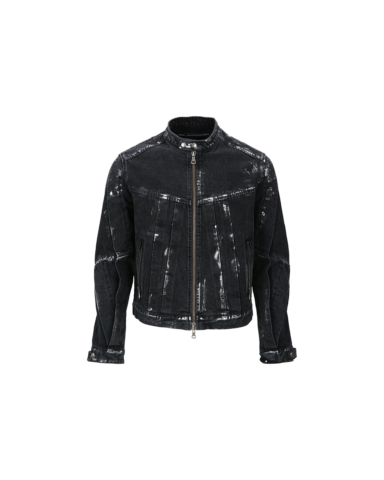 WAX COATED DENIM MOTORCYCLE JACKET awa560m(BLACK) – Andersson Bell
