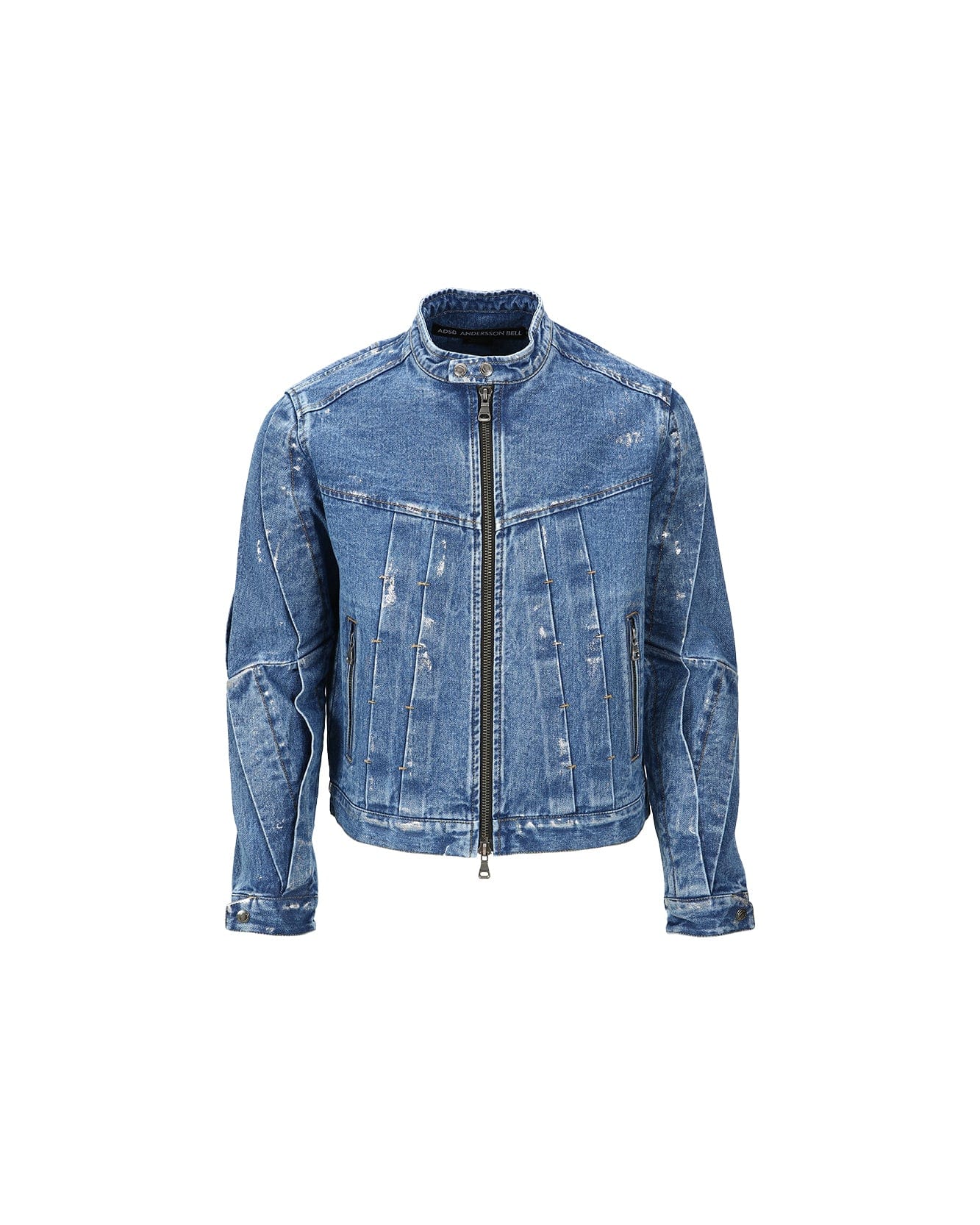 WAX COATED DENIM MOTORCYCLE JACKET awa560m(BLUE) – Andersson Bell