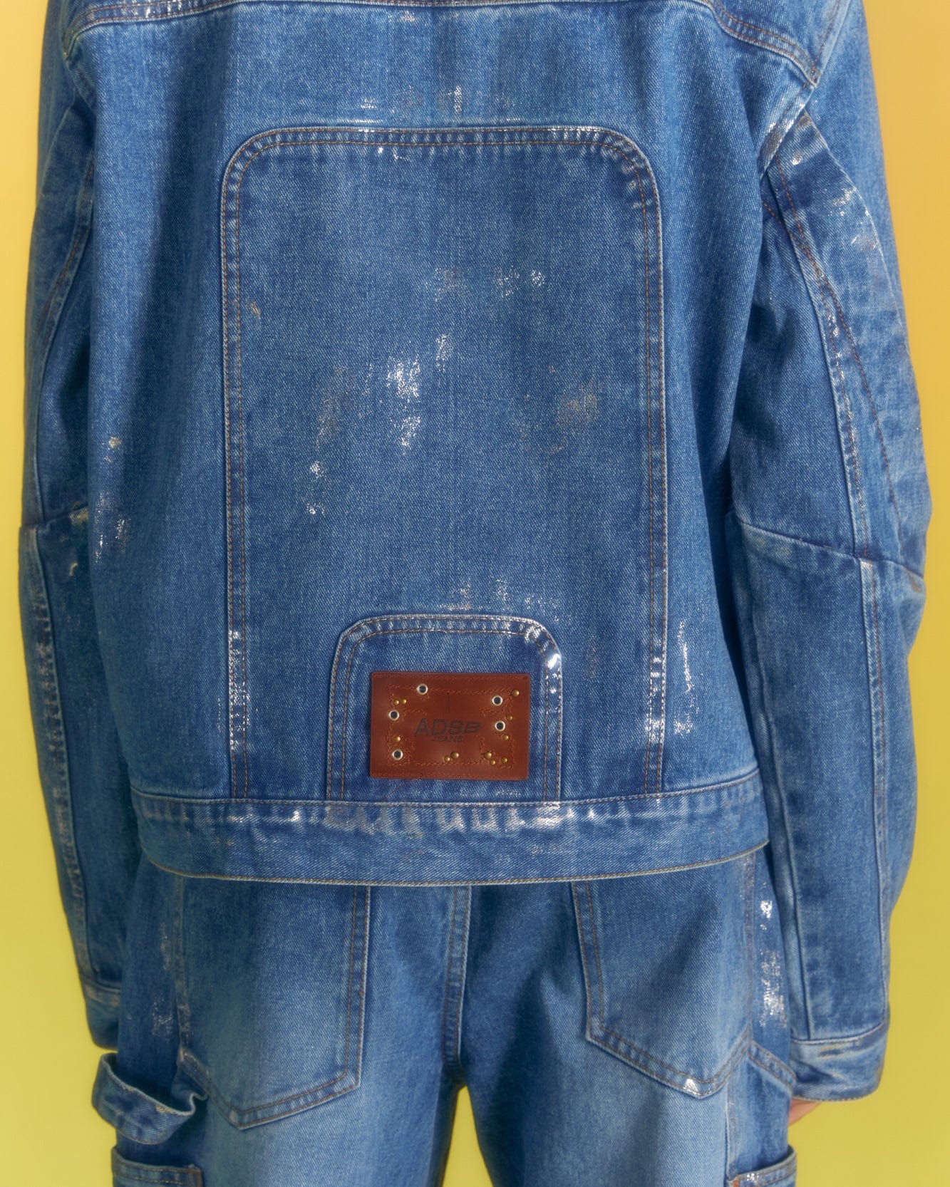 Andersson Bell WAX COATED DENIM MOTORCYCLE JACKET awa560m(BLUE)