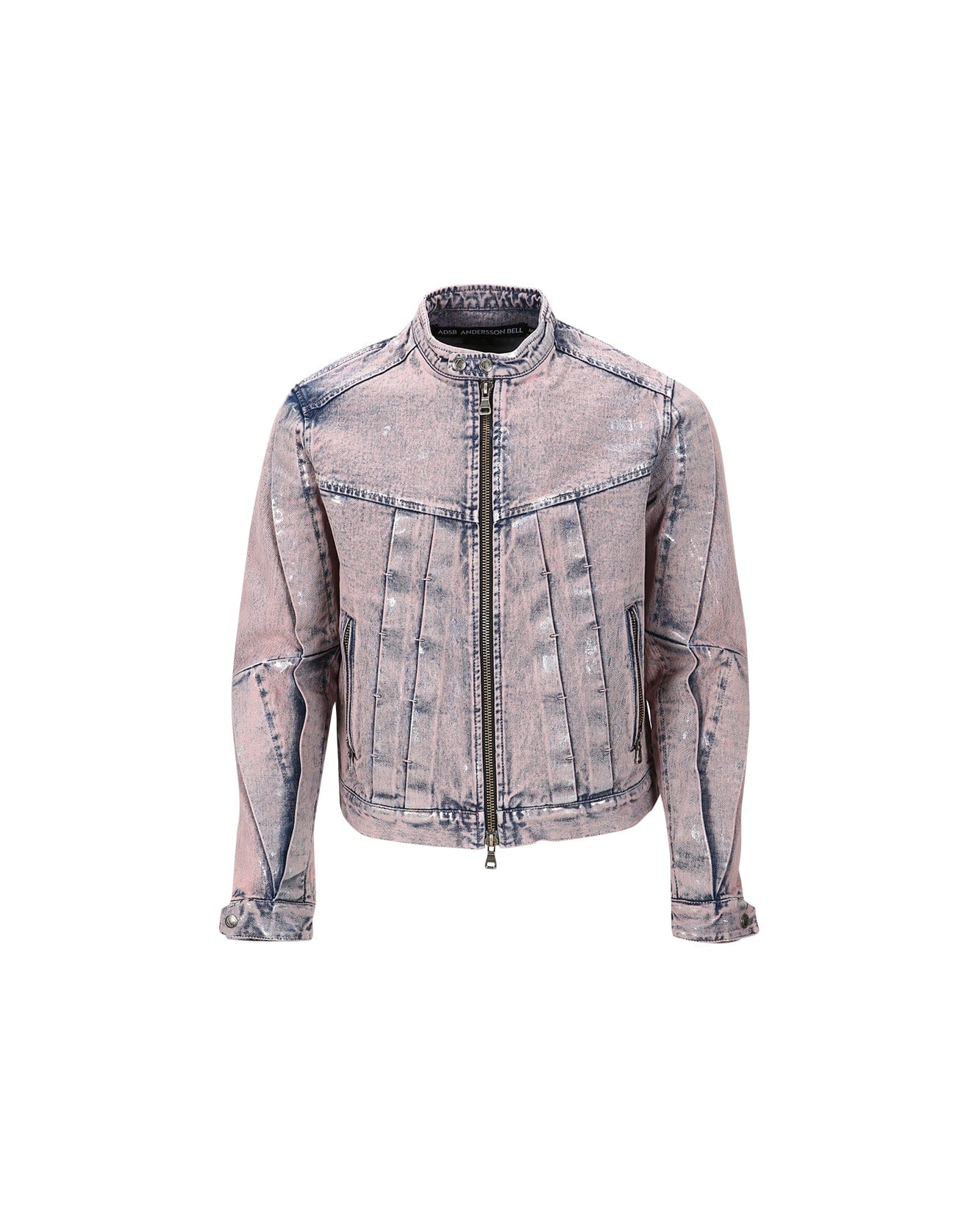 Andersson Bell WAX COATED DENIM MOTORCYCLE JACKET awa560m(DUST PINK)