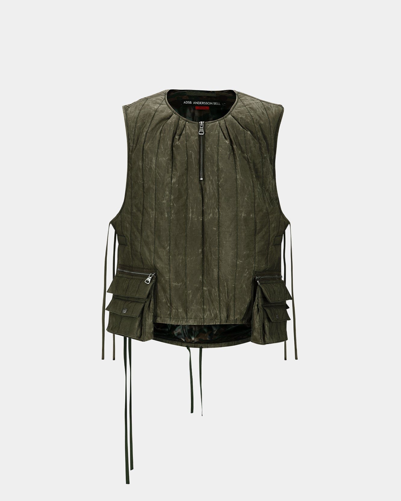 Andersson Bell WAX COATED PADDED TURTLE VEST awa644m(KHAKI)