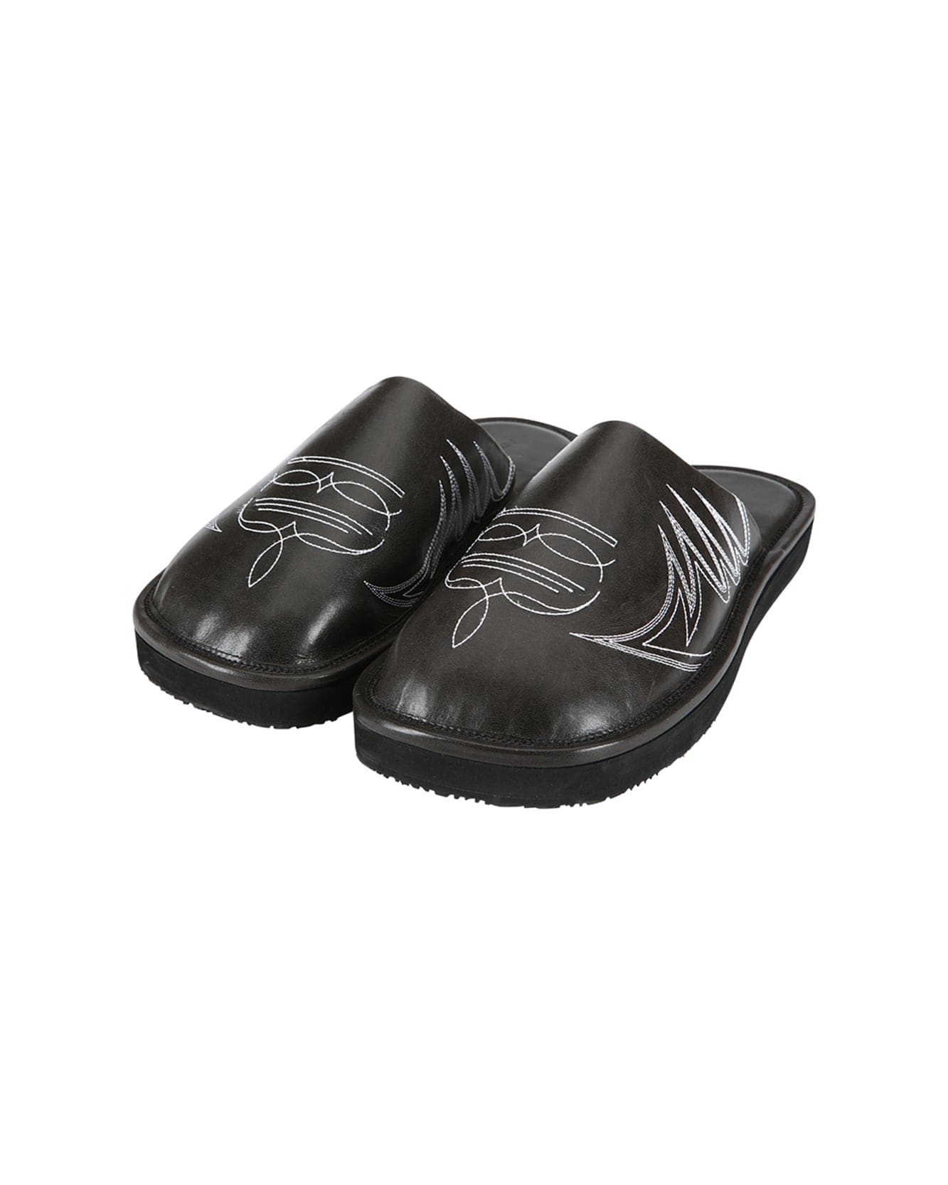 WESTERN MULE SLIPPERS aaa338m(BLACK) – Andersson Bell