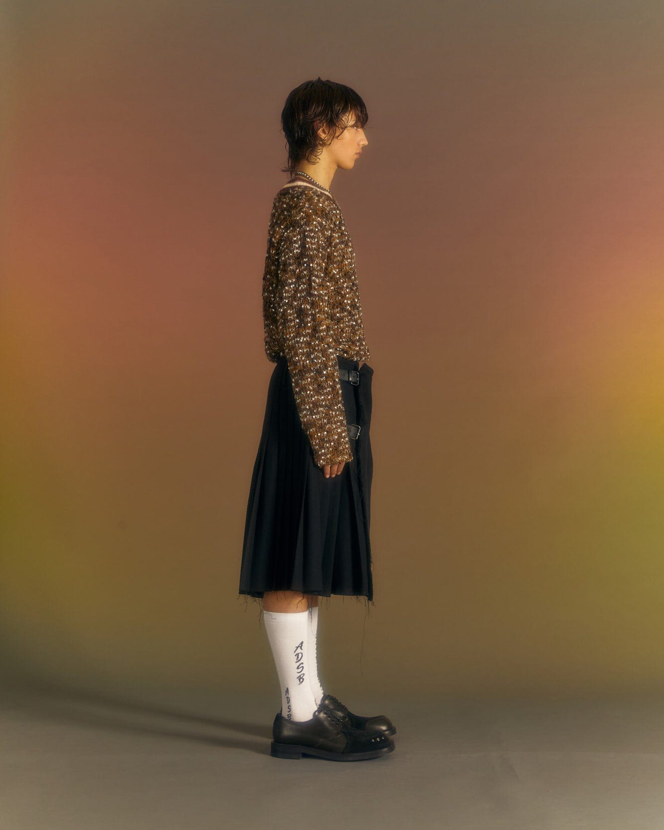 Andersson Bell WINGS CREW-NECK SWEATER atb1033m(BROWN)