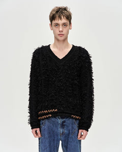 Andersson Bell WINGS V-NECK SWEATER atb1060m(BLACK)