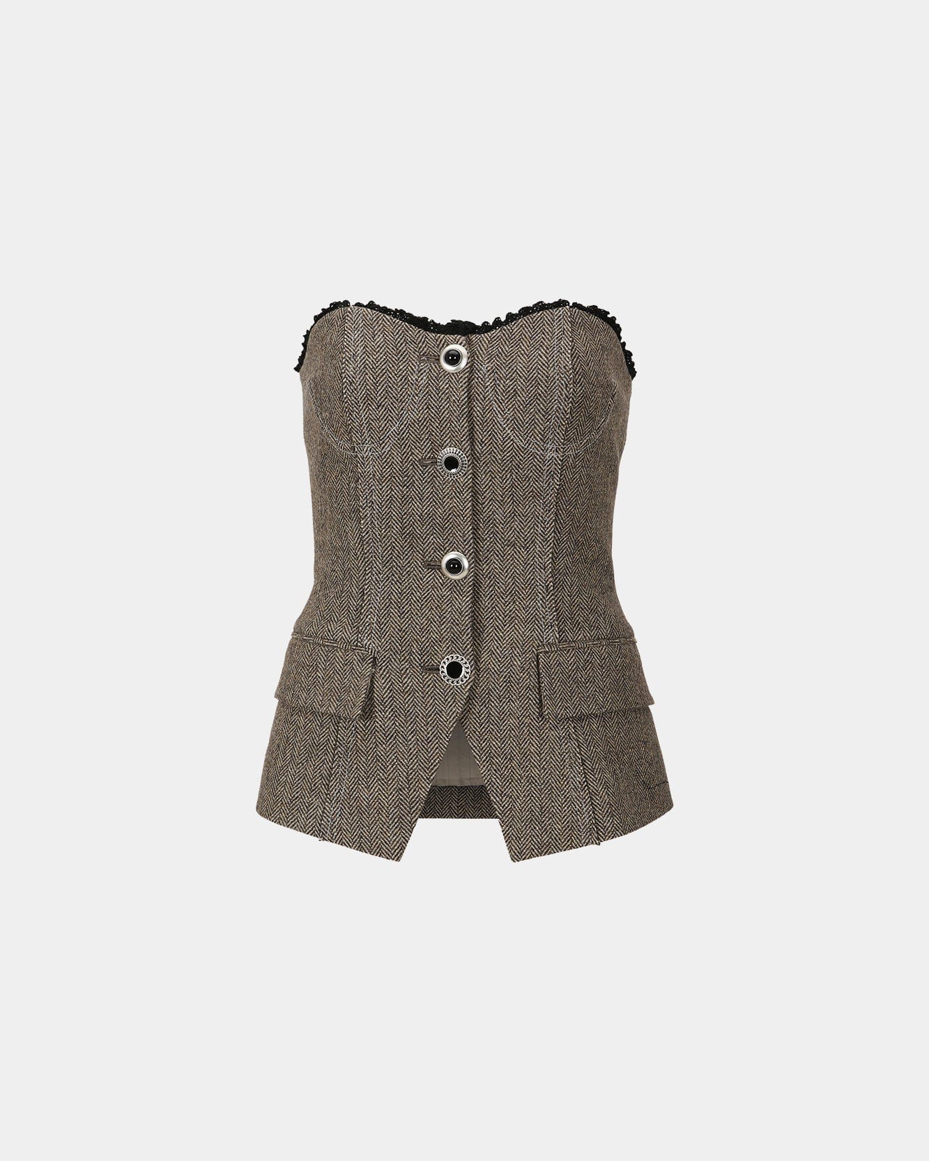 WOMEN) AIKA HERRINGBONE BUSTIER atb978w(GREY) – Andersson Bell