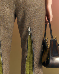 Andersson Bell (WOMEN) AIKA HERRINGBONE ZIP-UP BELL TROUSER apa657w(GREY)