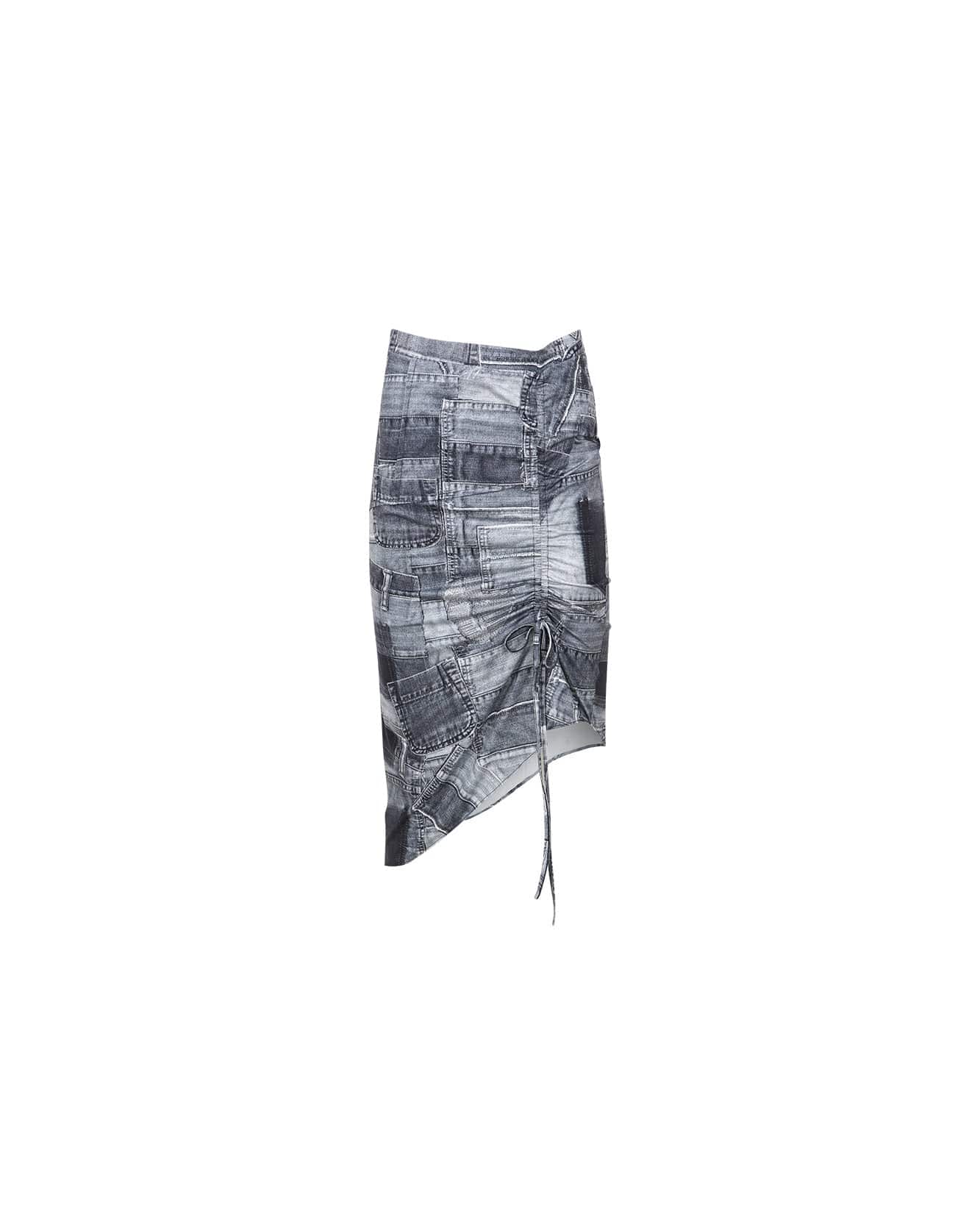 Andersson Bell (WOMEN) ANJA PATCH PRINT SKIRT apa652w(BLACK)_2