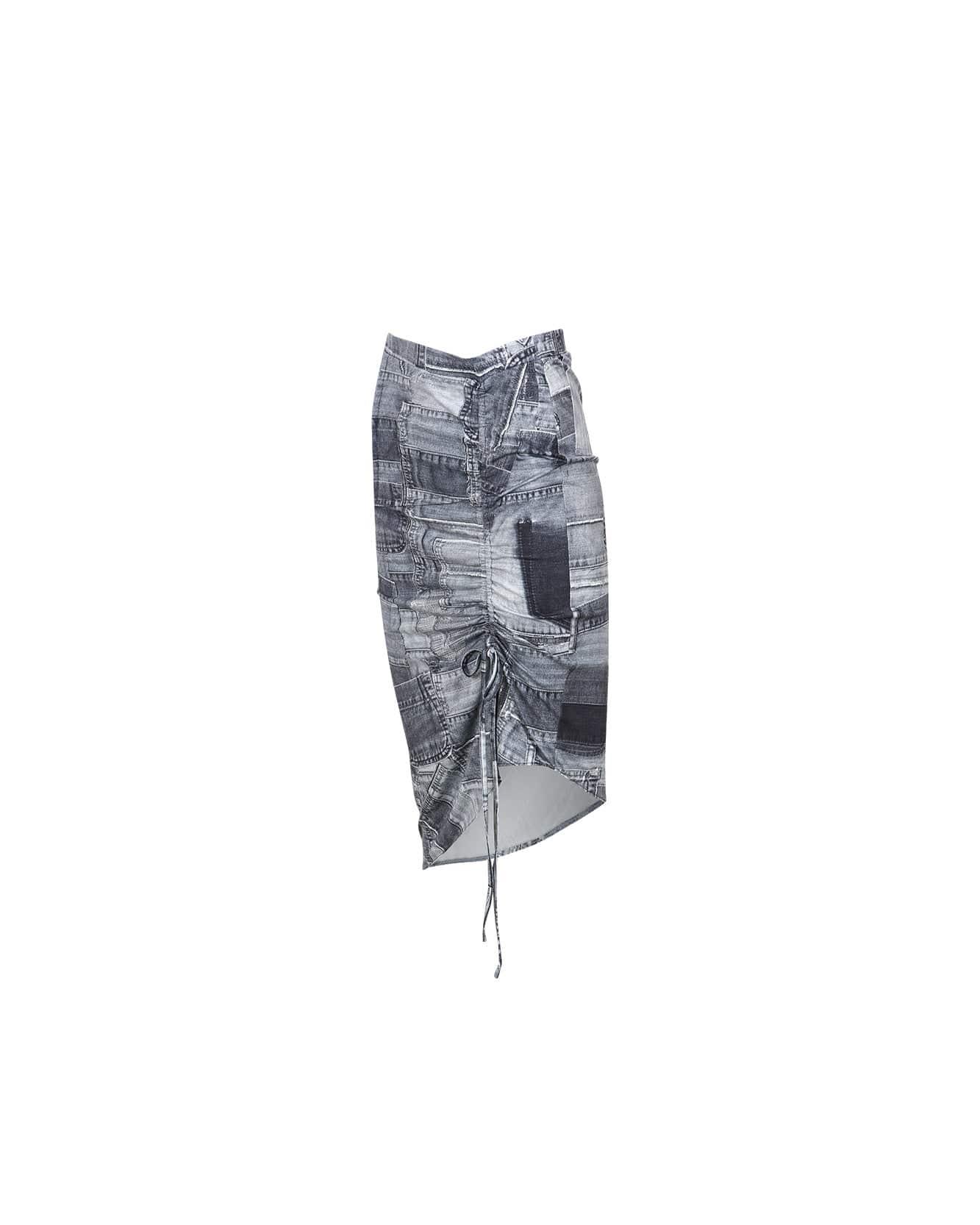 Andersson Bell (WOMEN) ANJA PATCH PRINT SKIRT apa652w(BLACK)_2