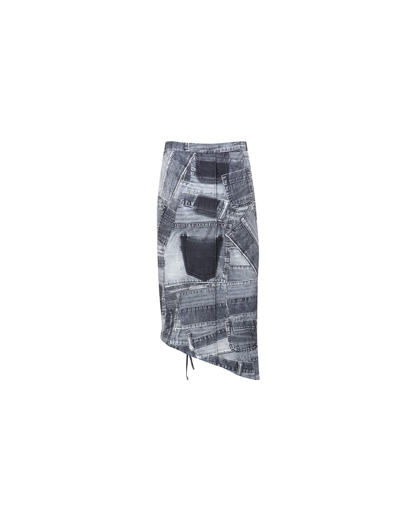 Andersson Bell (WOMEN) ANJA PATCH PRINT SKIRT apa652w(BLACK)_2