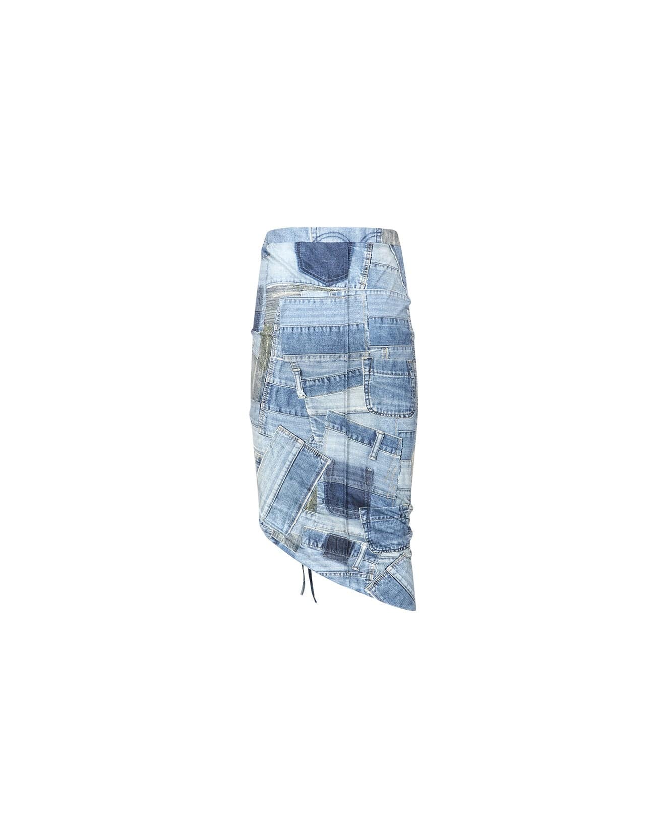 Andersson Bell (WOMEN) ANJA PATCH PRINT SKIRT apa652w(BLUE)