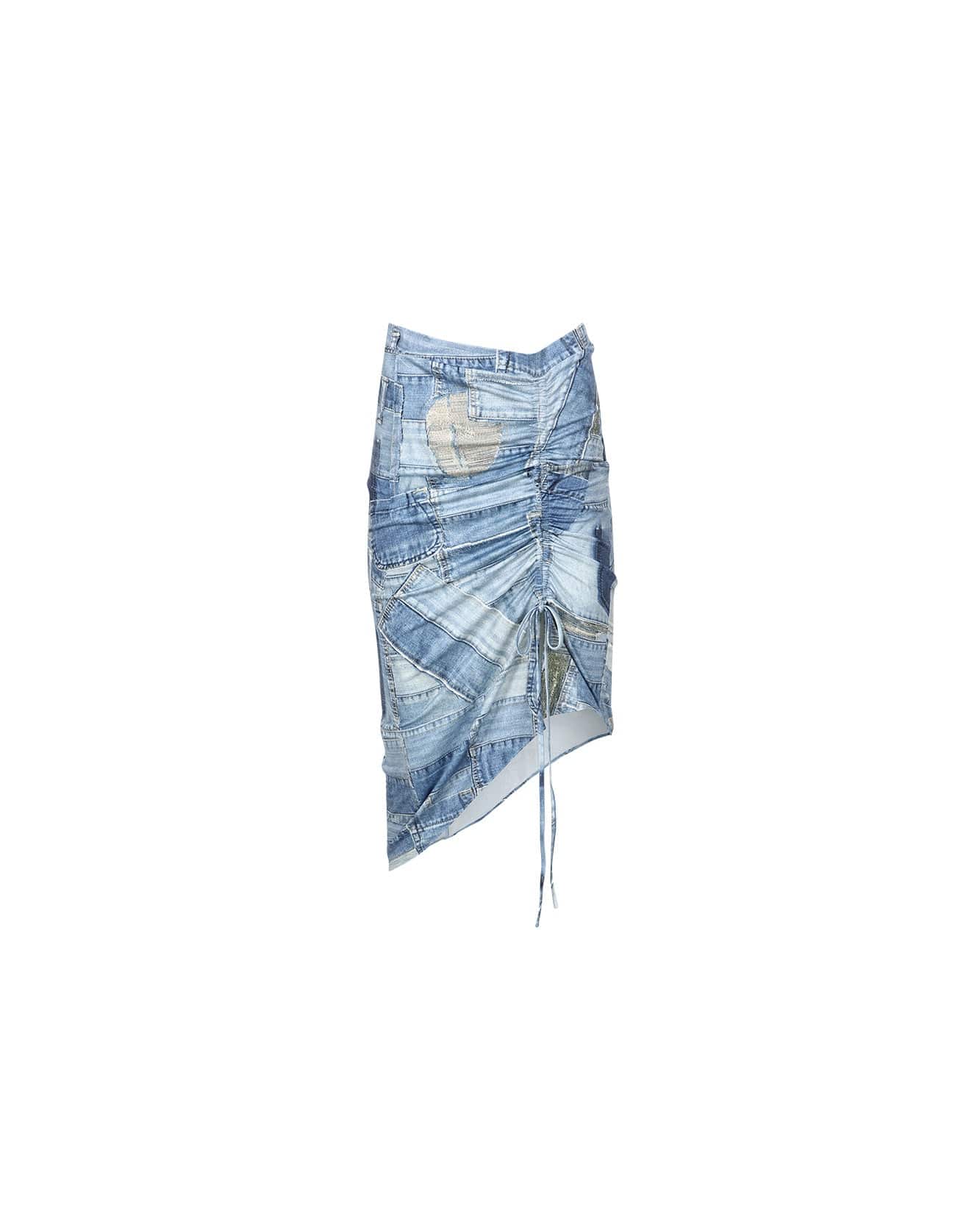 Andersson Bell (WOMEN) ANJA PATCH PRINT SKIRT apa652w(BLUE)