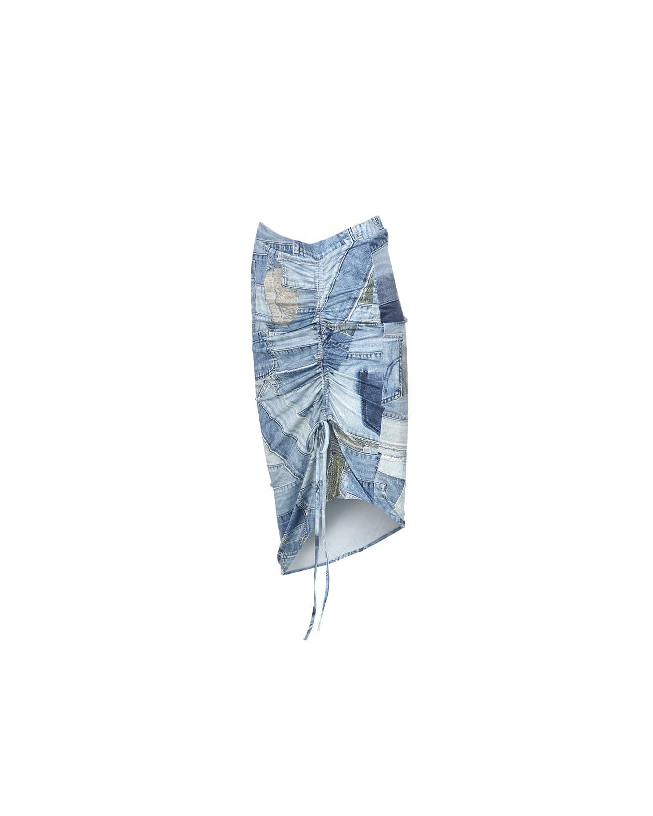 Andersson Bell (WOMEN) ANJA PATCH PRINT SKIRT apa652w(BLUE)