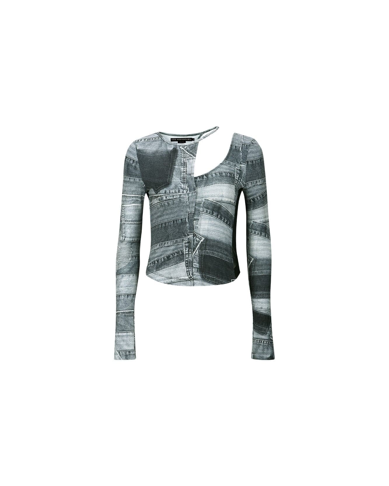 Andersson Bell (WOMEN) ANJA PATCH PRINT TOP atb993w(BLACK)