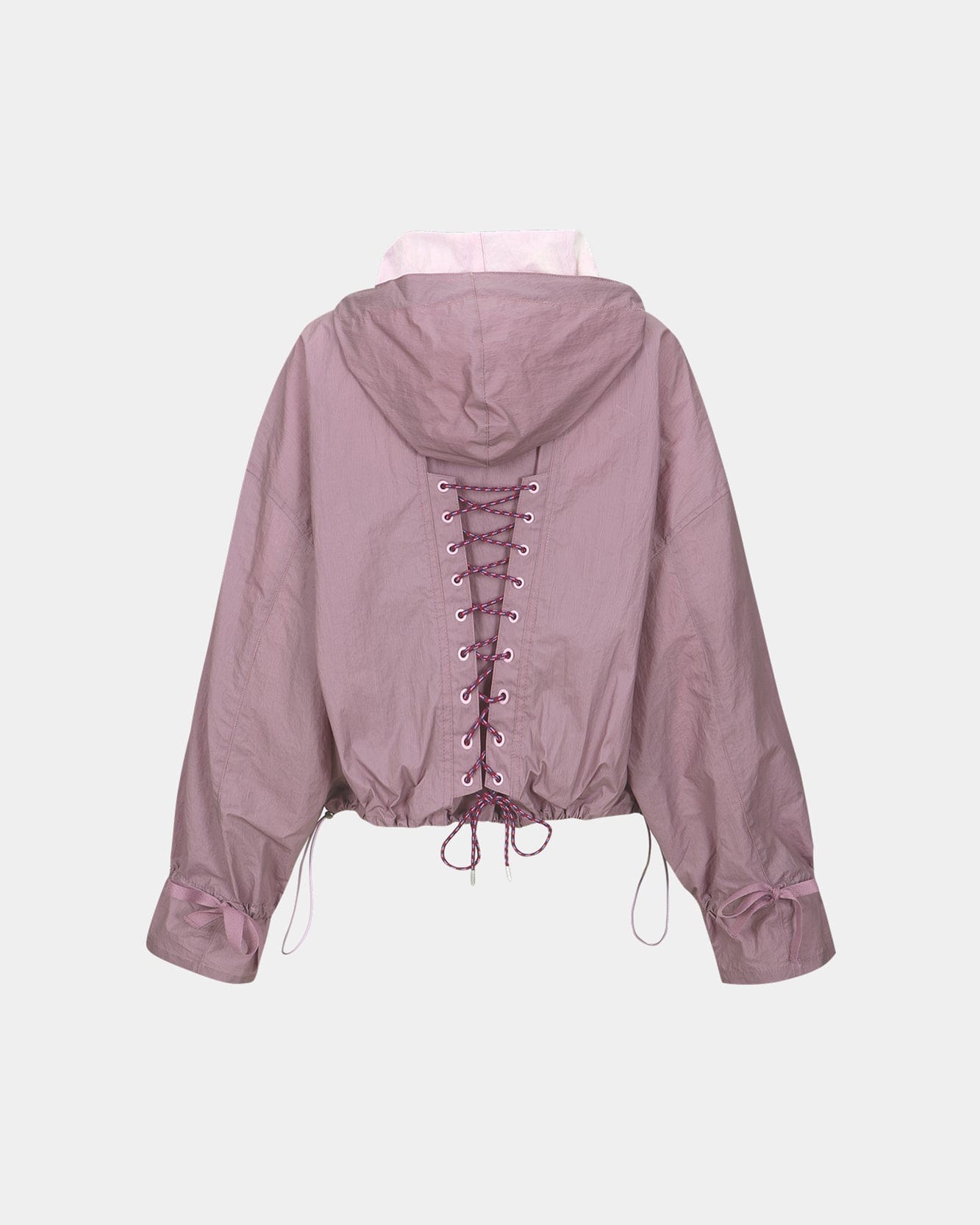 Andersson Bell (WOMEN) ARINA LACE-UP ANORAK SHIRTS atb1089w(DUSTY PINK)