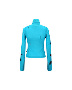 Andersson Bell (WOMEN) AUGEN FLOCKING INNER KNIT TOP atb999w(BLUE)
