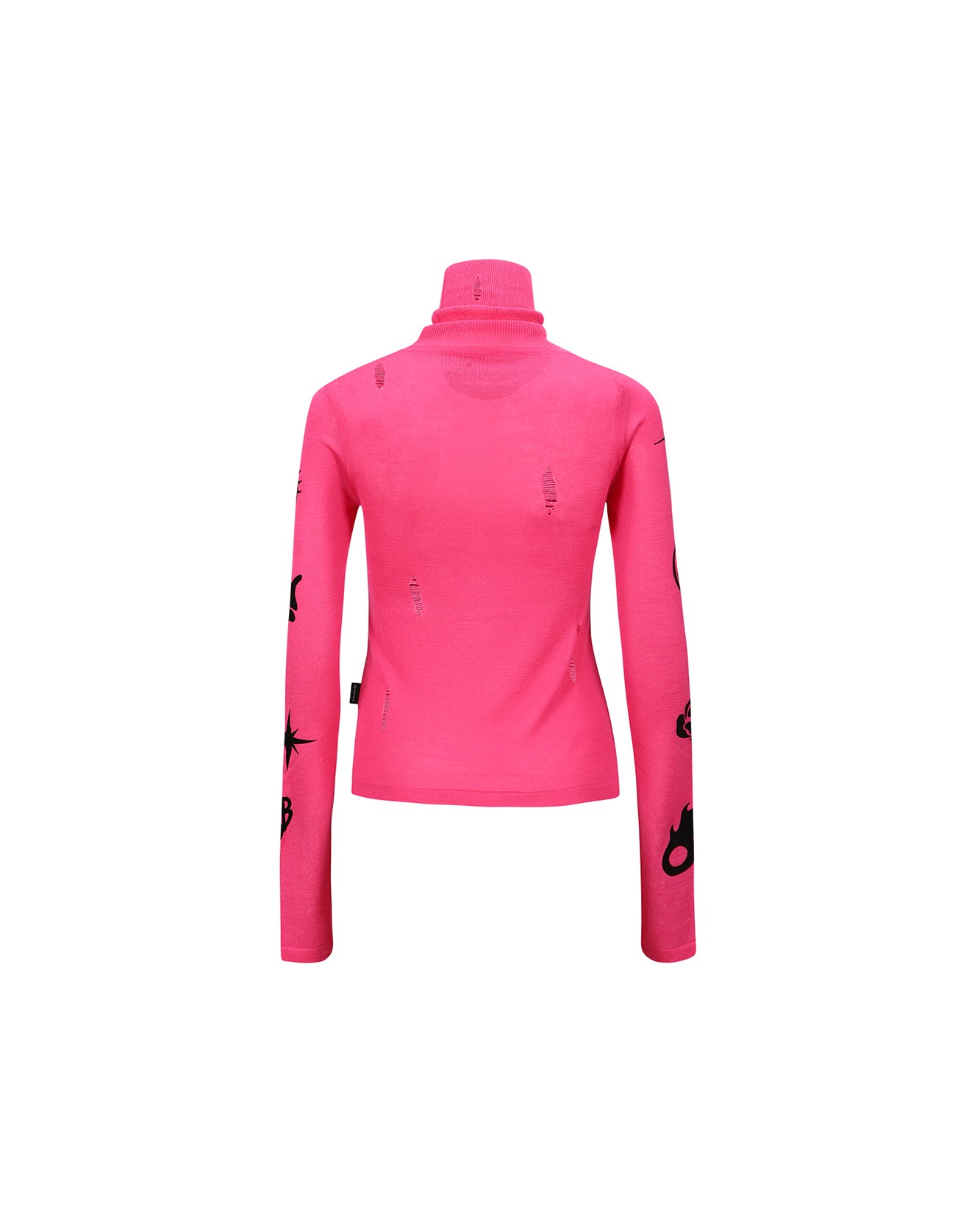 Andersson Bell (WOMEN) AUGEN FLOCKING INNER KNIT TOP atb999w(MAGENTA PINK)