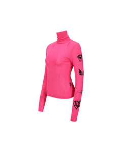 Andersson Bell (WOMEN) AUGEN FLOCKING INNER KNIT TOP atb999w(MAGENTA PINK)