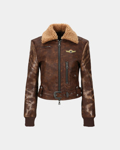 WOMEN) AUSTIN FAUX SHEARLING JACKET awa546w(BROWN) – Andersson Bell