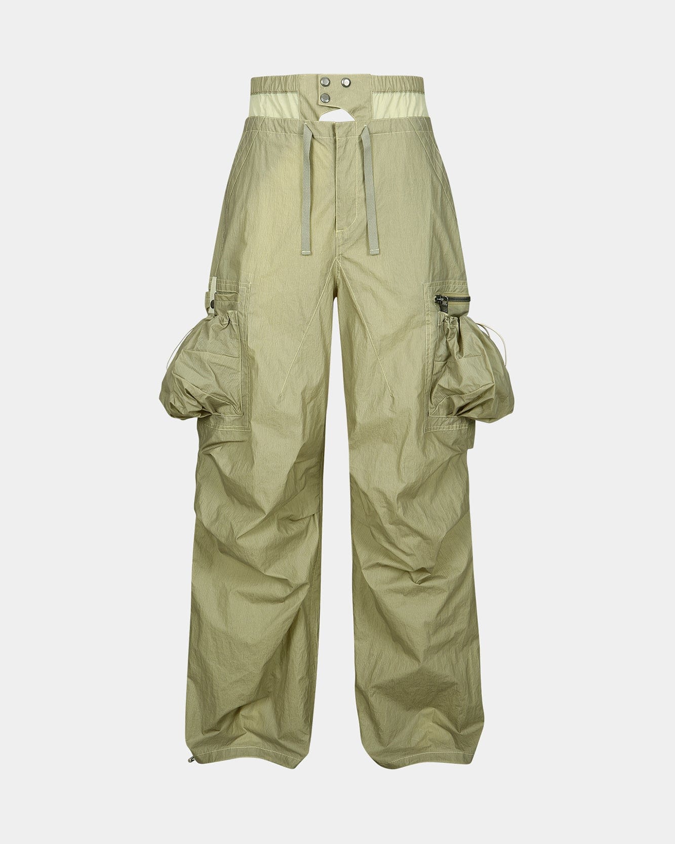 WOMEN) BALLOON POCKET PARACHUTE PANTS apa709w(YELLOW BEIGE
