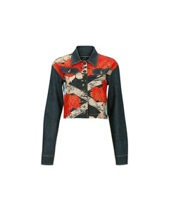 Andersson Bell (WOMEN) BLOOM TROMPE L'OEIL SHIRTS atb1043w(RED)