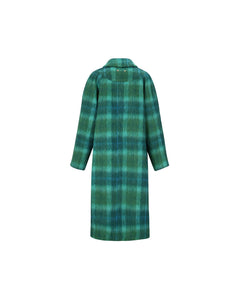 Andersson Bell (WOMEN) CARIN CHECK RAGLAN COAT awa543w(GREEN/BLUE)_2