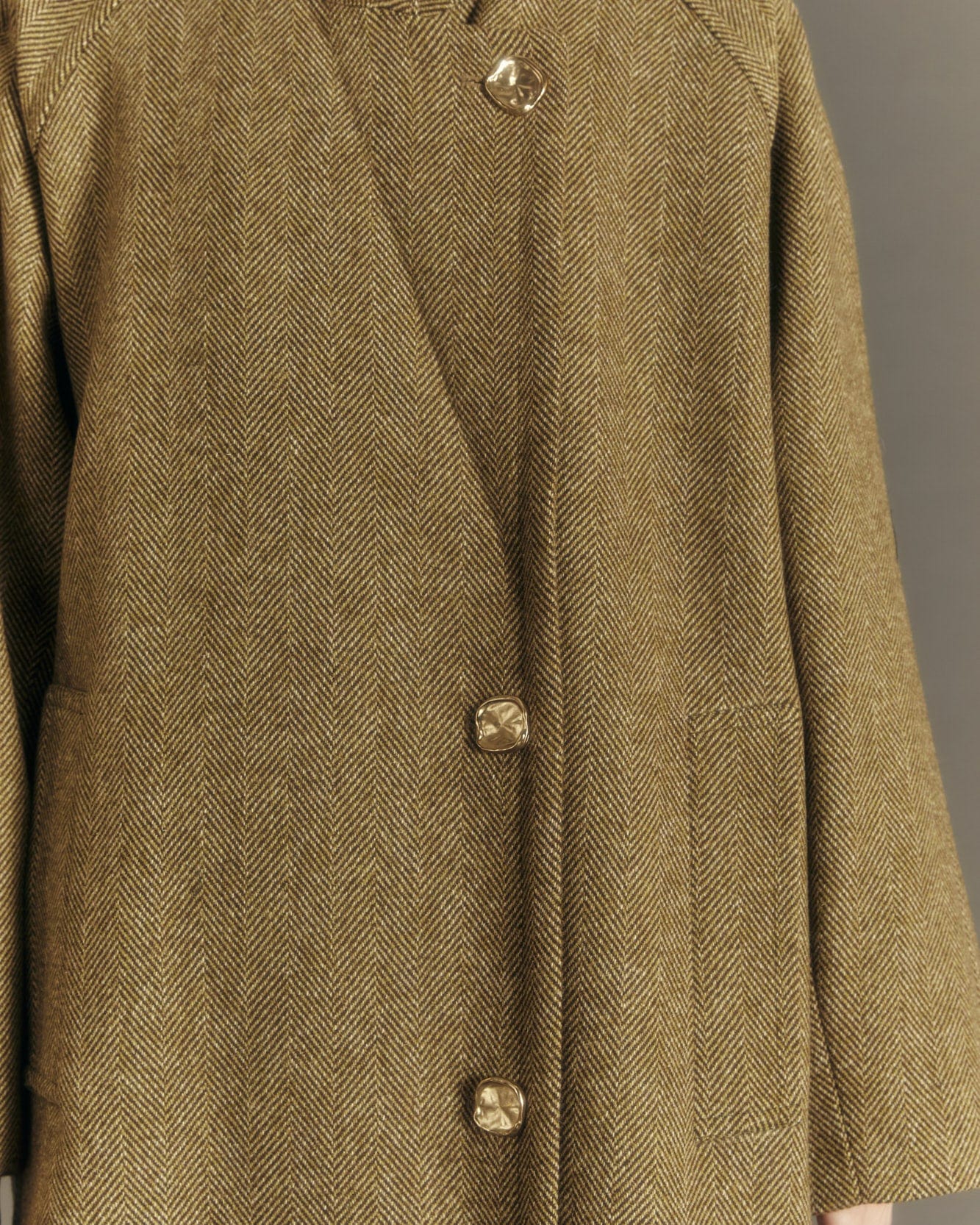 Andersson Bell (WOMEN) CARIN HERRINGBONE RAGLAN COAT awa544w(BROWN)_1