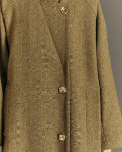 Andersson Bell (WOMEN) CARIN HERRINGBONE RAGLAN COAT awa544w(BROWN)_1