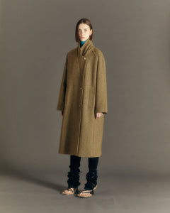 Andersson Bell (WOMEN) CARIN HERRINGBONE RAGLAN COAT awa544w(BROWN)_1