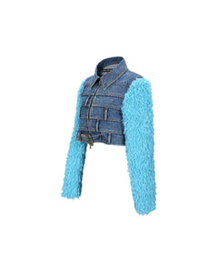 Andersson Bell (WOMEN) DUA MULTI WAIST DENIM JACKET awa548w(BLUE)_2
