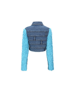 Andersson Bell (WOMEN) DUA MULTI WAIST DENIM JACKET awa548w(BLUE)_2