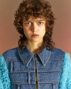 Andersson Bell (WOMEN) DUA MULTI WAIST DENIM JACKET awa548w(BLUE)_2