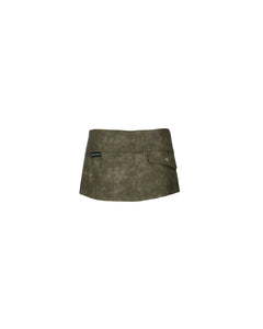 Andersson Bell (WOMEN) EMMA FAUX LEATHER WRAP MICRO SKIRT apa654w(BROWN)