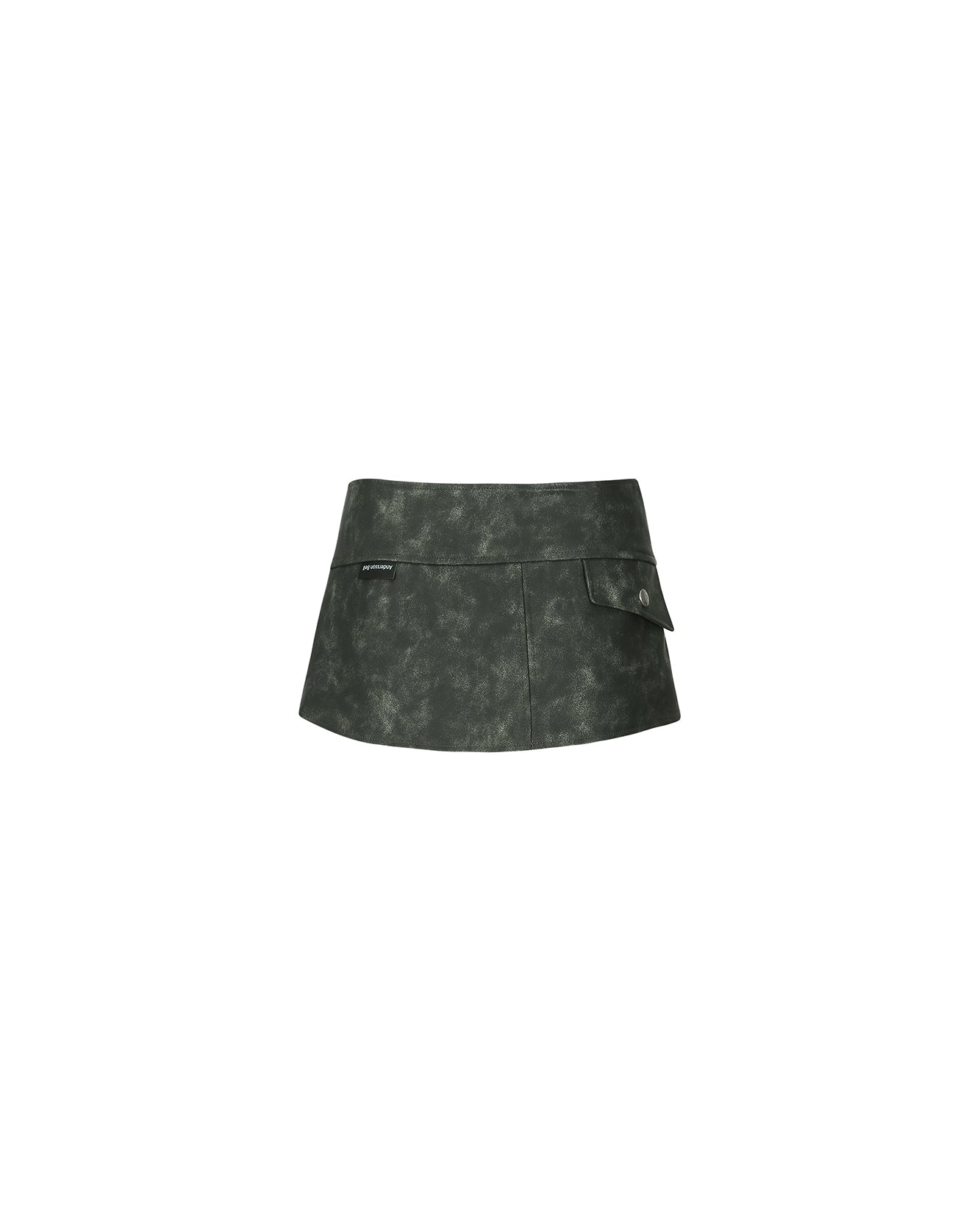 Andersson Bell (WOMEN) EMMA FAUX LEATHER WRAP MICRO SKIRT apa654w(KHAKI)