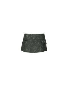 Andersson Bell (WOMEN) EMMA FAUX LEATHER WRAP MICRO SKIRT apa654w(KHAKI)