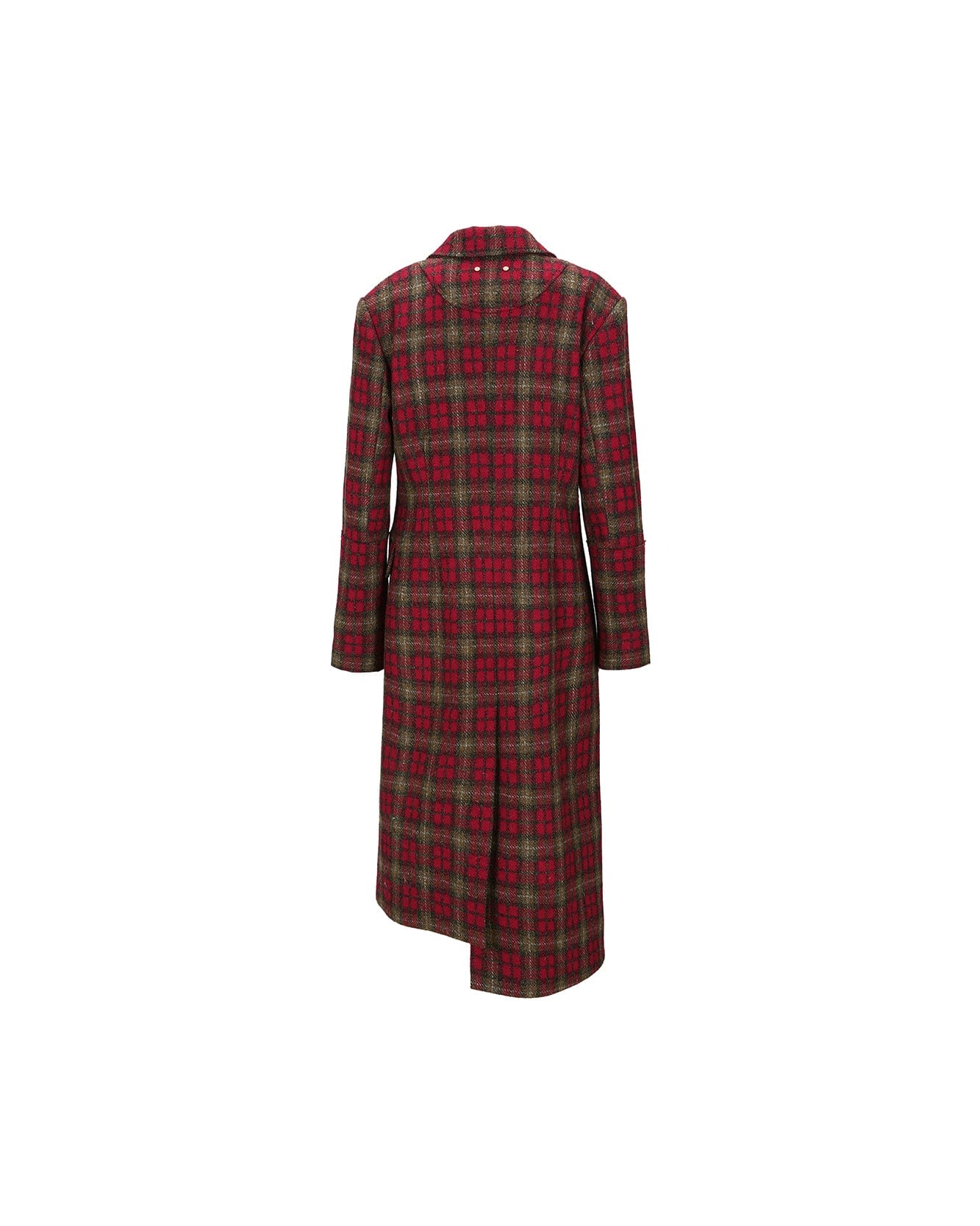 Andersson Bell (WOMEN) ENYA CHECK ASYMMETRIC COAT awa540w(RED)