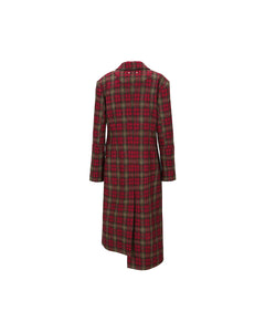 Andersson Bell (WOMEN) ENYA CHECK ASYMMETRIC COAT awa540w(RED)