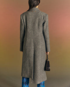 Andersson Bell (WOMEN) ENYA HERRINGBONE ASYMMETRIC COAT awa541w(GREY)