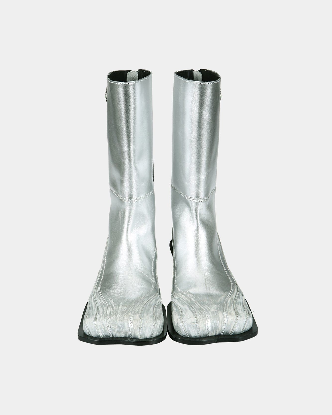 Andersson Bell (WOMEN) EVERETT SQUARE BOOTS aaa360w(SILVER)
