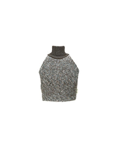 Andersson Bell (WOMEN) FLUFFY SLEEVELESS KNIT TOP atb983w(BROWN)